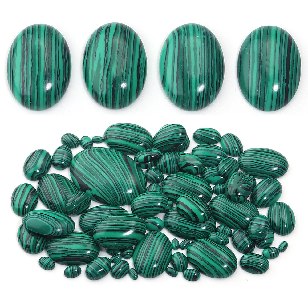 Natural Stone Oval Cabochon Beads