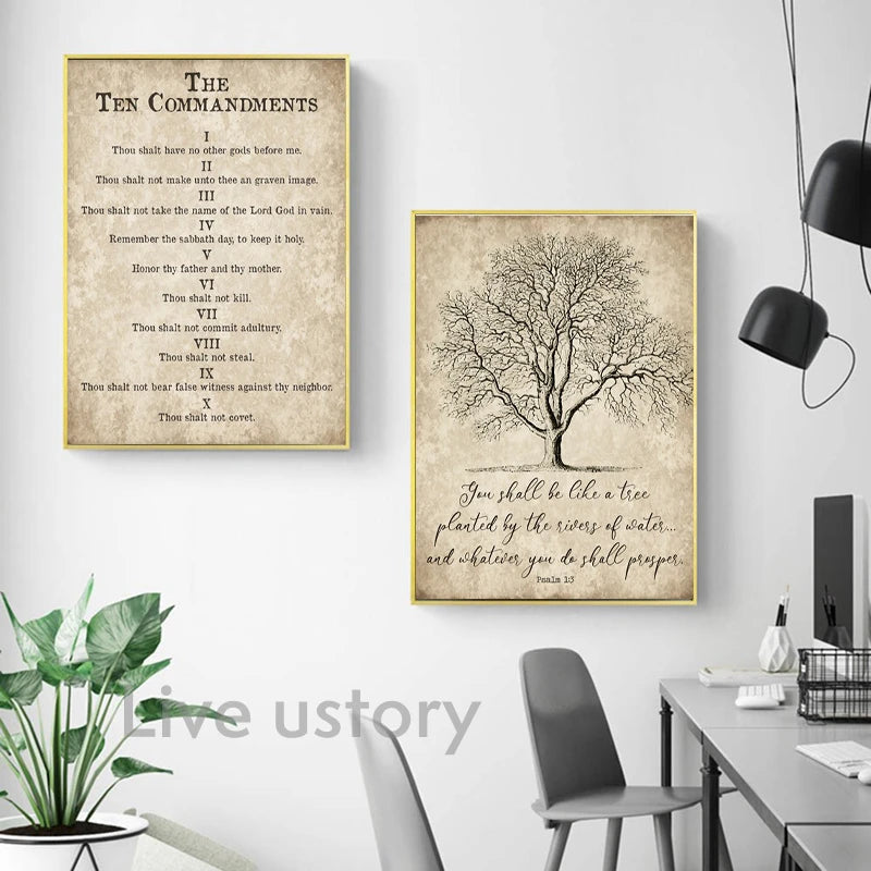 Psalm 91 Bible Verse Canvas Wall Art