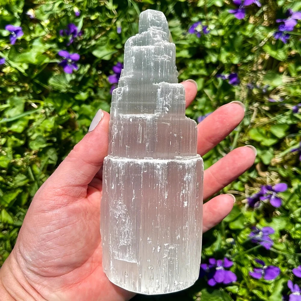 Selenite Crystal Tower Energy Decor