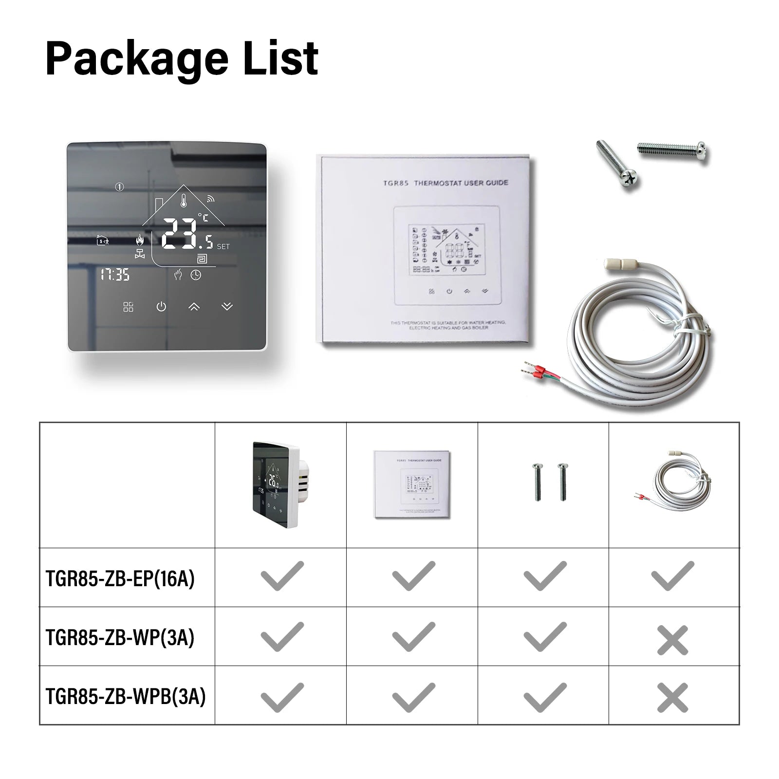 WiFi Smart Water Heating Thermostat
