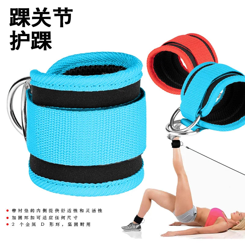 Adjustable Double D-Ring Gym Ankle Straps