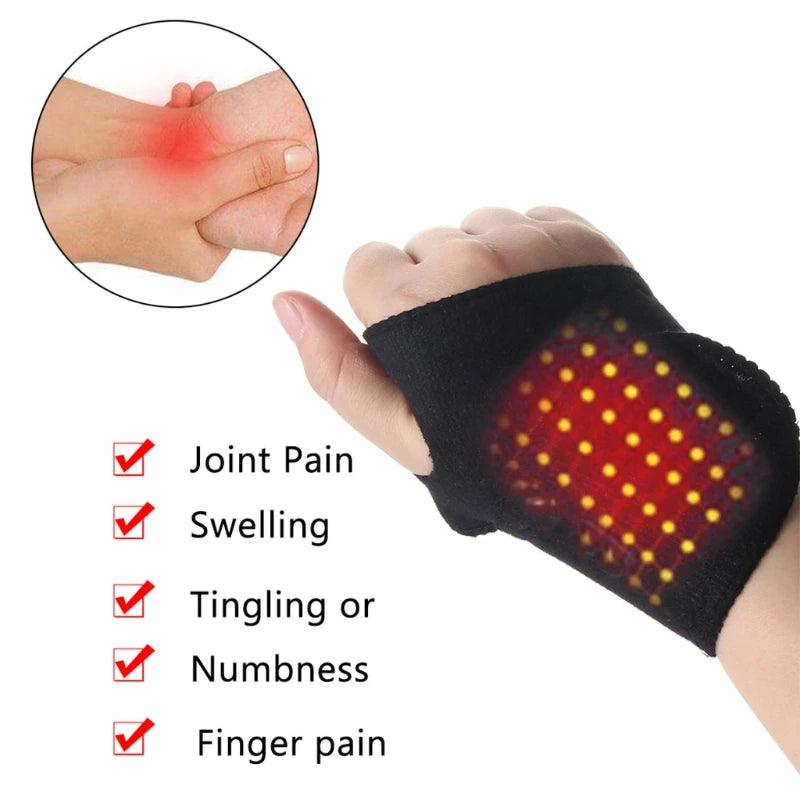 Self-Heating Magnetic Wrist Support Brace for Pain Relief