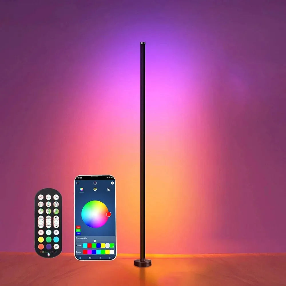 RGB LED Corner Floor Lamp