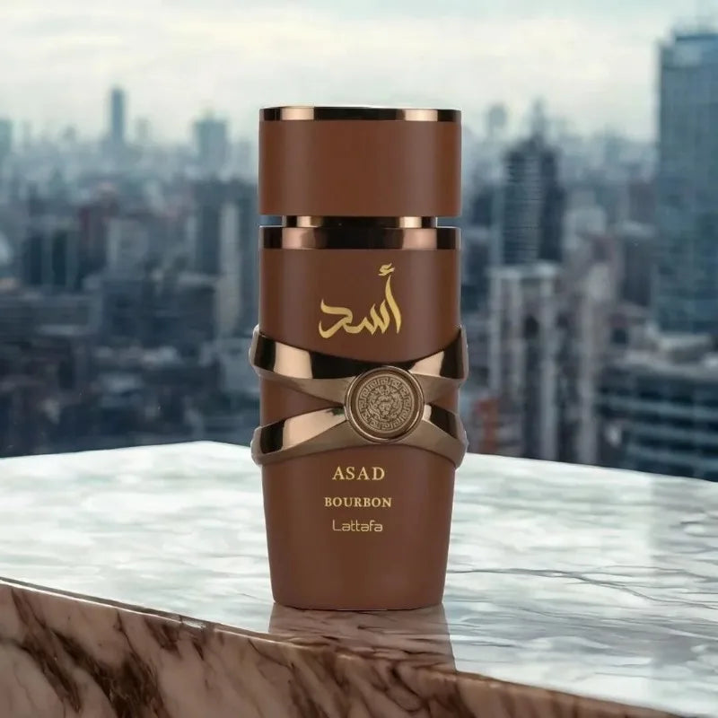 Lattafa Asad Bourbon Eau De Parfum Spray 3.4 oz (100 ml) Unisex Nuevo en caja Sellado Original