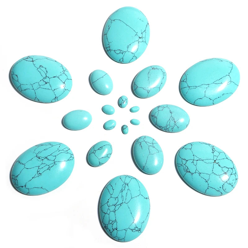 Natural Stone Oval Cabochon Beads