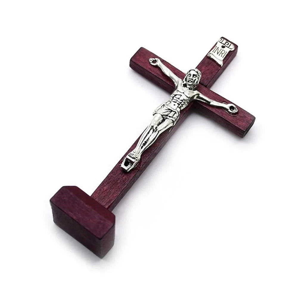 Wooden Jesus Cross Stand