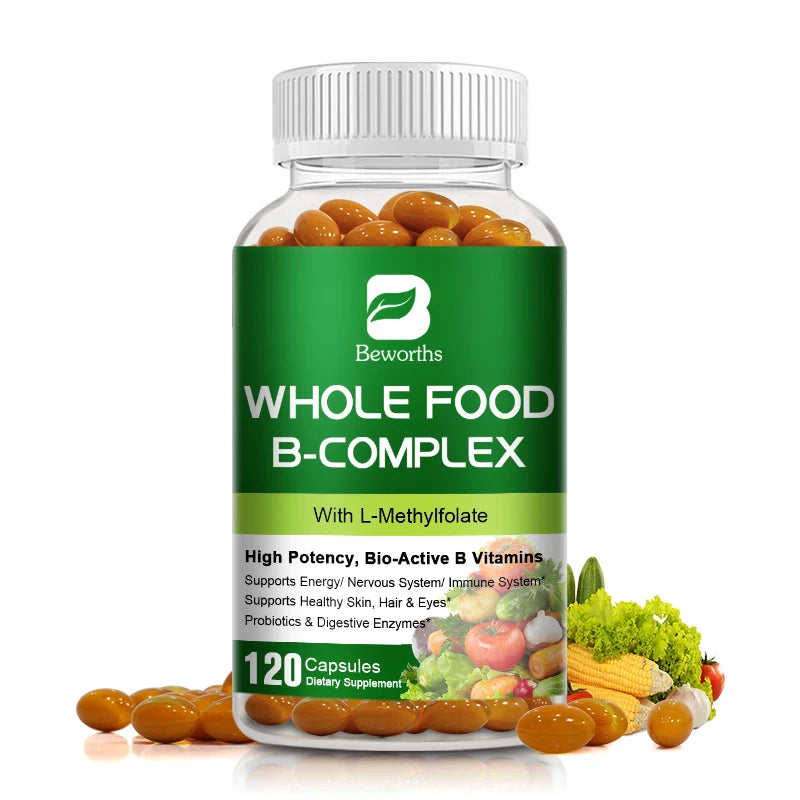 BEWORTHS B-COMPLEX Capsule Contains Vitamin B1, B2, B3, B5, B6, B12 Support Immune ,Skin ,Eyes Health Daily Vitamin Supplements