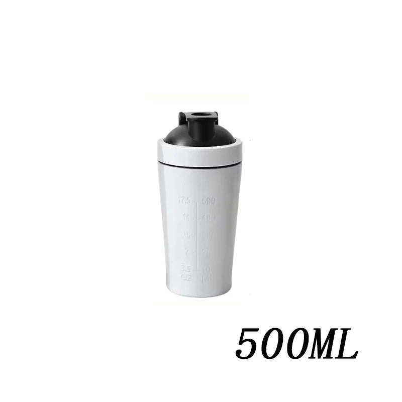 Stainless Steel Protein Powder Shaker Bottle With Steel Ball Leak Proof Gym Fitness Sport Whey Shakes Cup Fitness Sports Mug