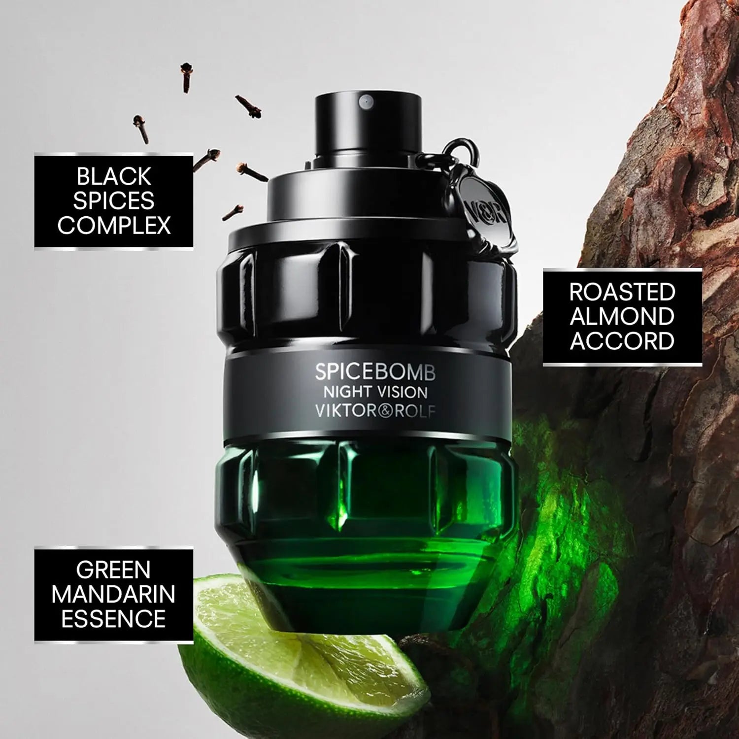 Viktor&amp;Rolf - Spicebomb Nightvision Eau De Toilette - Cálida, picante y fresca - Colonia para hombre - con notas cítricas de bergamota