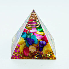 Crystal Energy Pyramid Chakra Decor