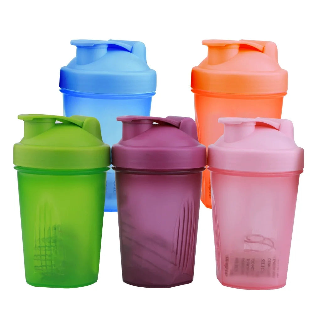 1-7PCS Shaker Bottles Sport Water Cups Whey Protein Powder Mixer Bottle Fitness Gym Shaker Outdoor Portable Plastic Drink Cup