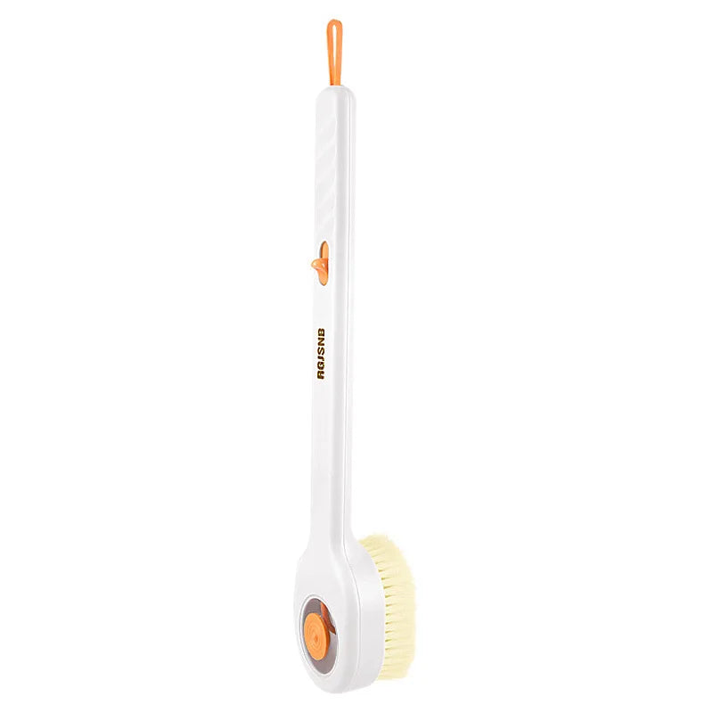 Long Handle Plus Liquid Bath Brush Push-pull Liquid Bath Brush Hangable Long Handle Soft-bristled Back Bath Brush
