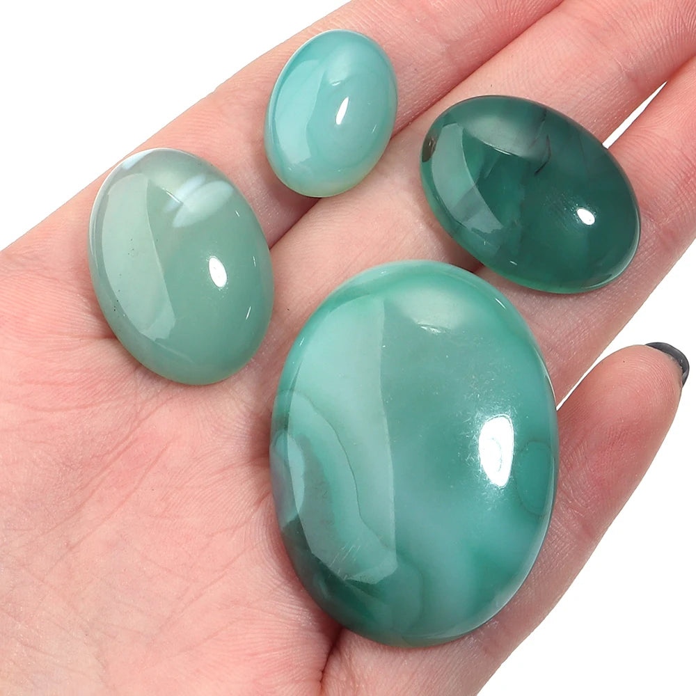 Natural Stone Oval Cabochon Beads