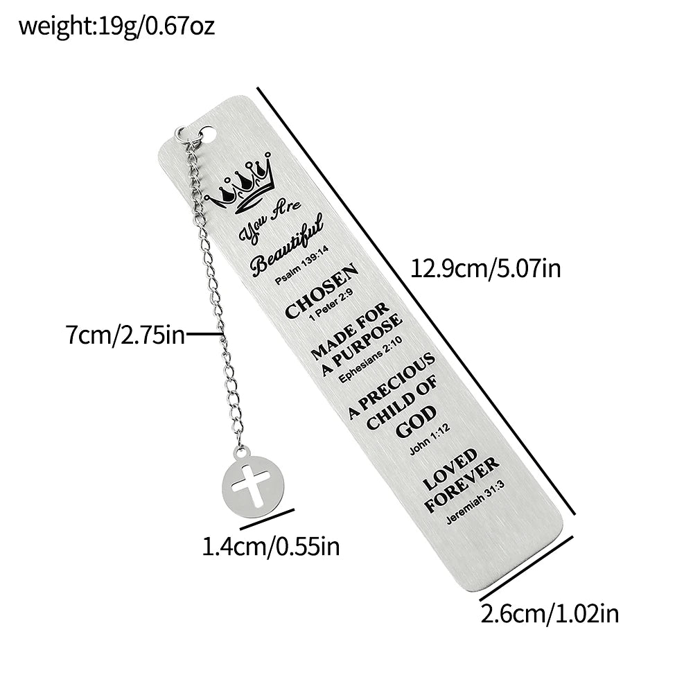Personalized Stainless Steel Reading Bookmark