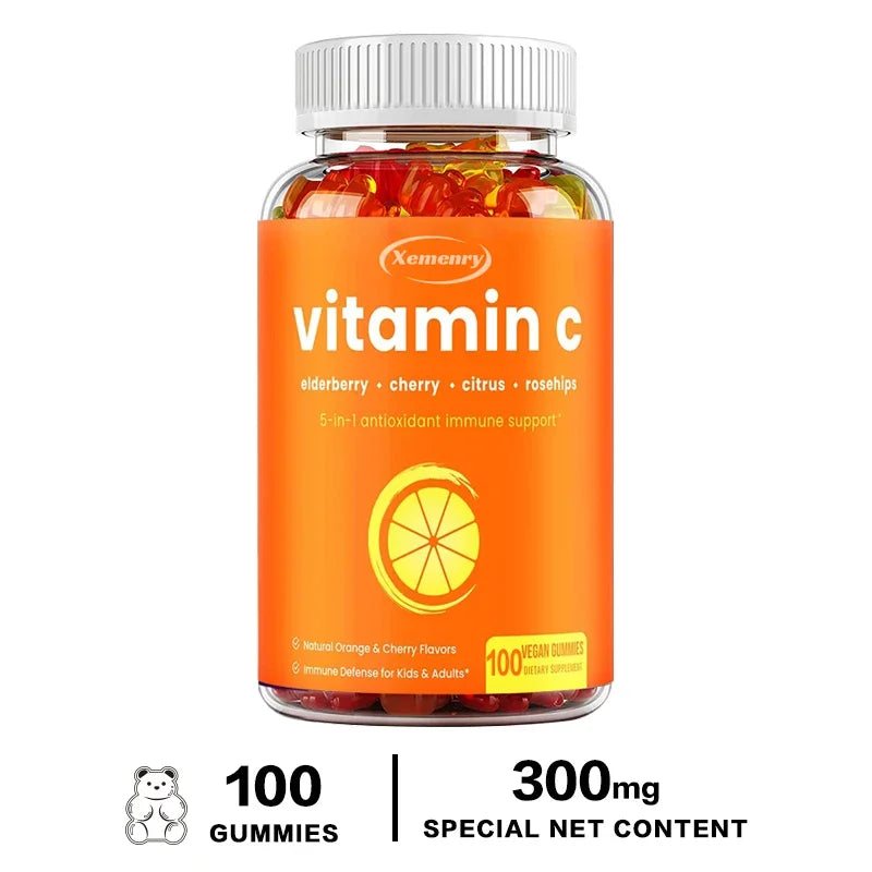Vitamin C Gummies - Maximizes Absorption, Strengthens The Immune System, and Promotes Collagen Production, Antioxidant