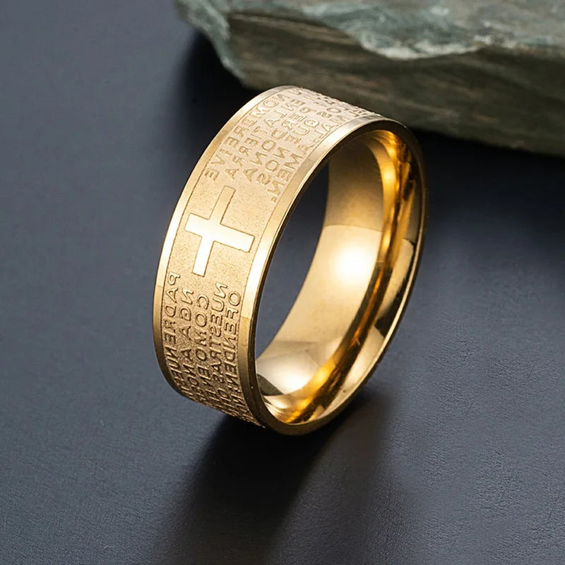 Christian Cross Bible Prayer Ring