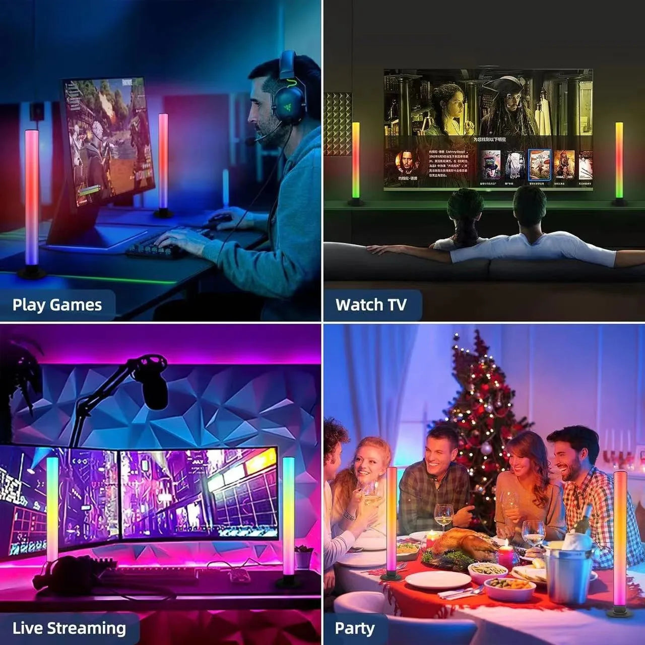 RGB LED Corner Floor Lamp