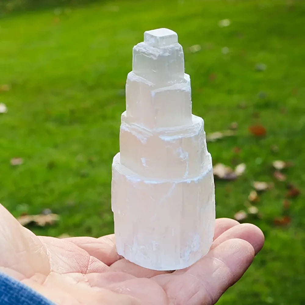 Selenite Crystal Tower Energy Decor