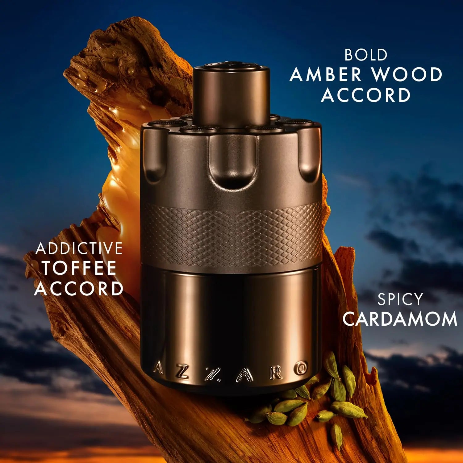 Azzaro Eau De Parfum Intense - Fragancia fougère, ámbar y picante para una cita nocturna - Uso duradero - Perfumes de lujo para hombres