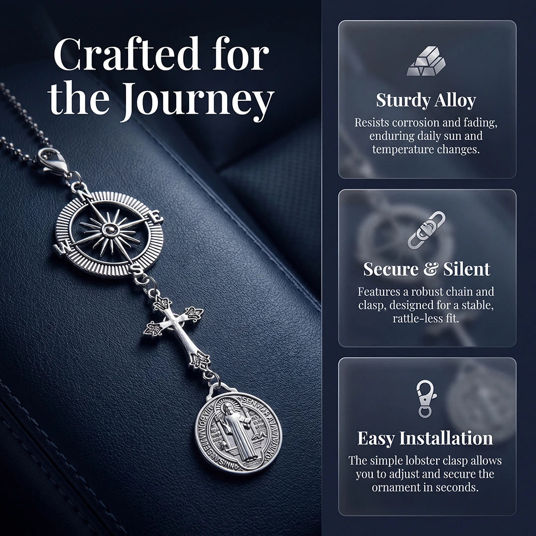 Christian Car Protection Cross Hanging Charm