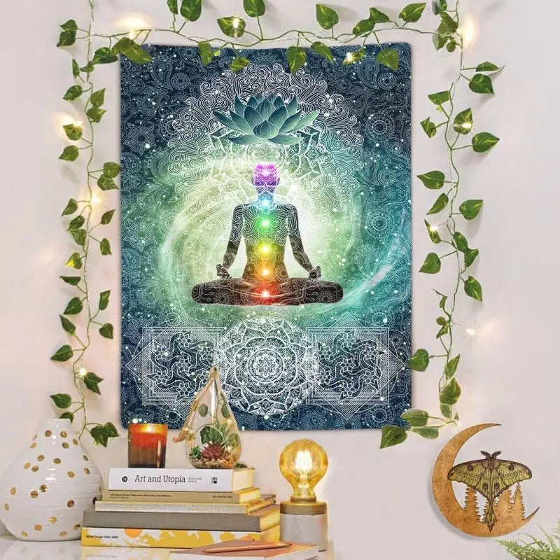 Chakra Lotus Spiritual Wall Tapestry