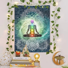 Chakra Lotus Spiritual Wall Tapestry