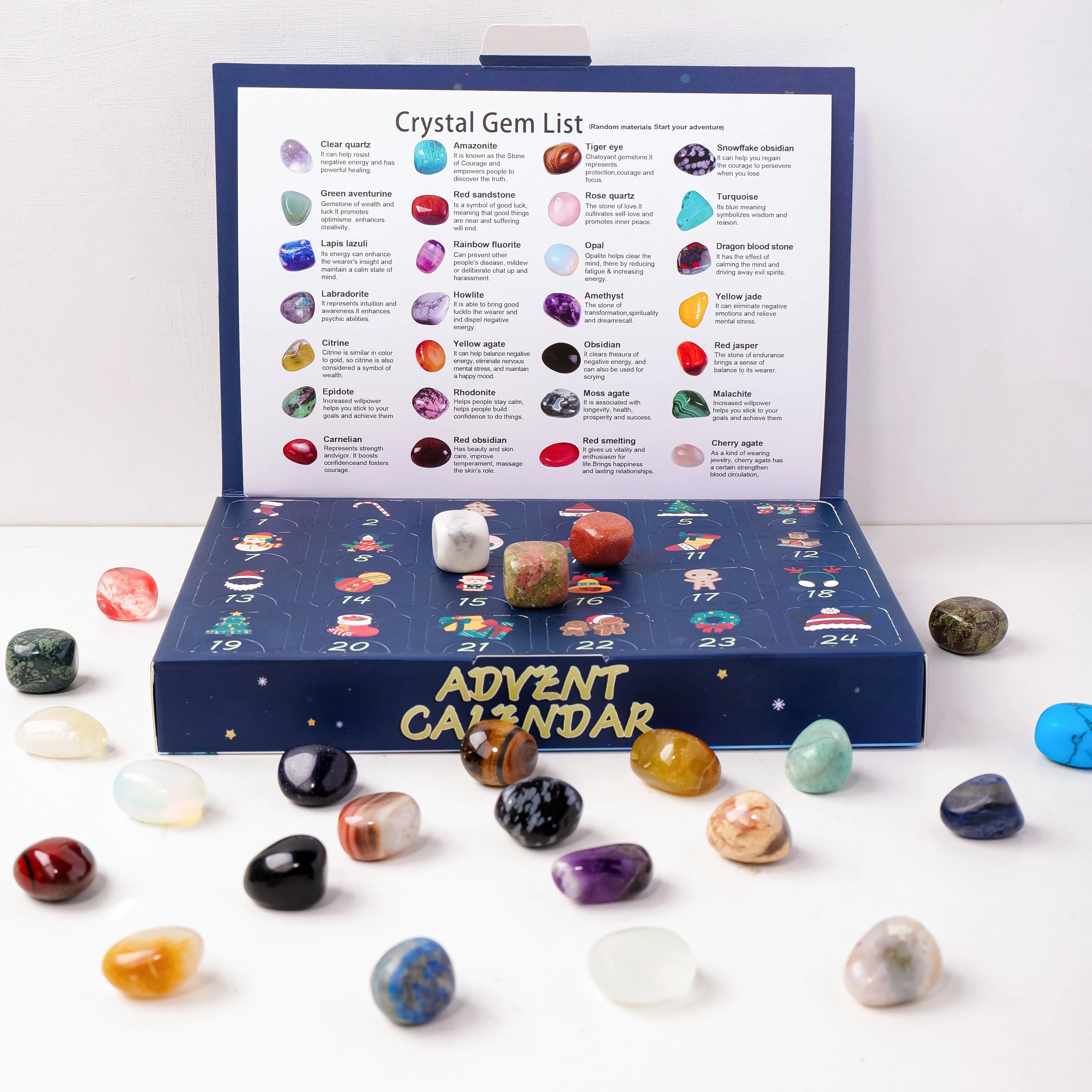 Crystal Mineral Gift Box Chakra Stone Collection