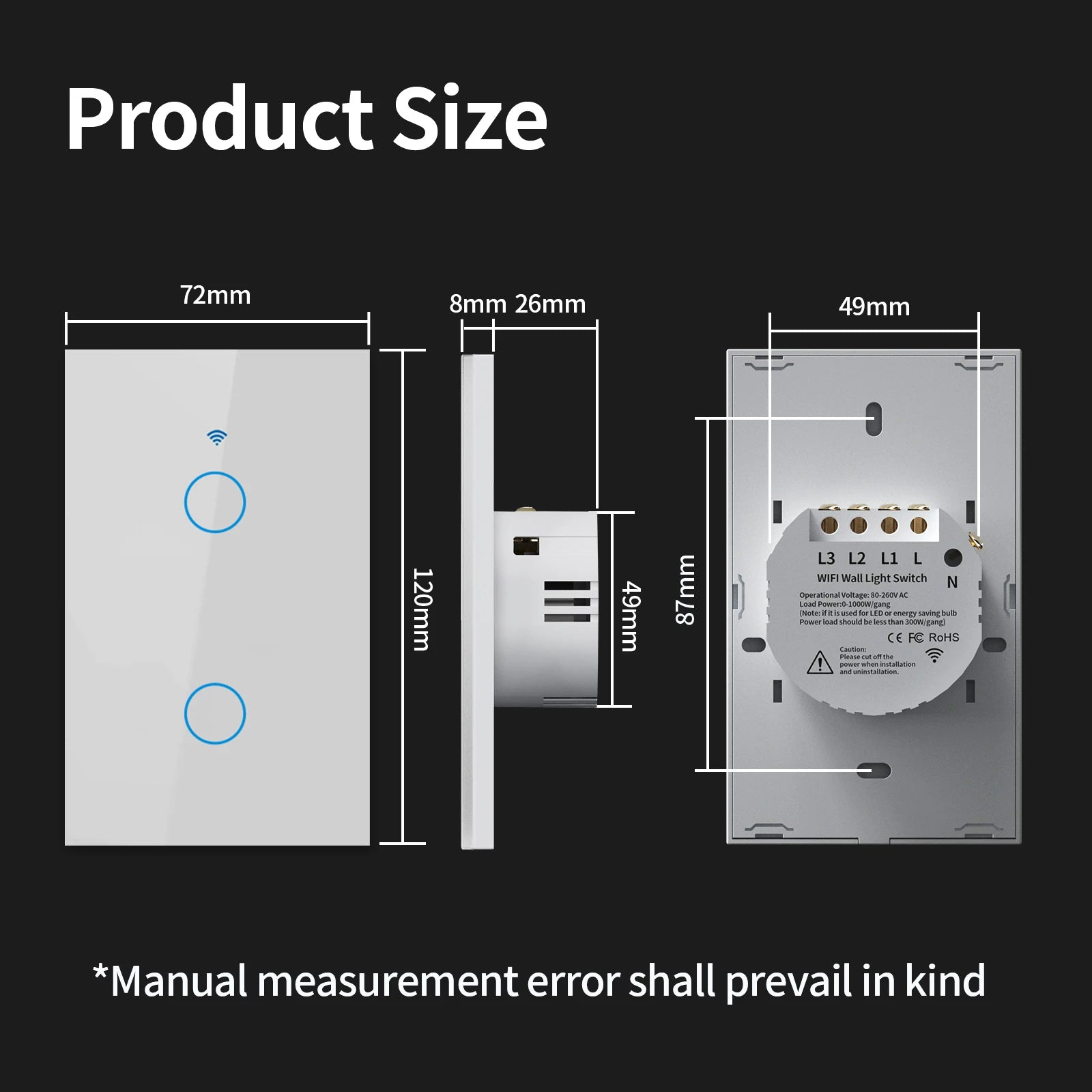 Tuya Smart Touch Wall Light Switch