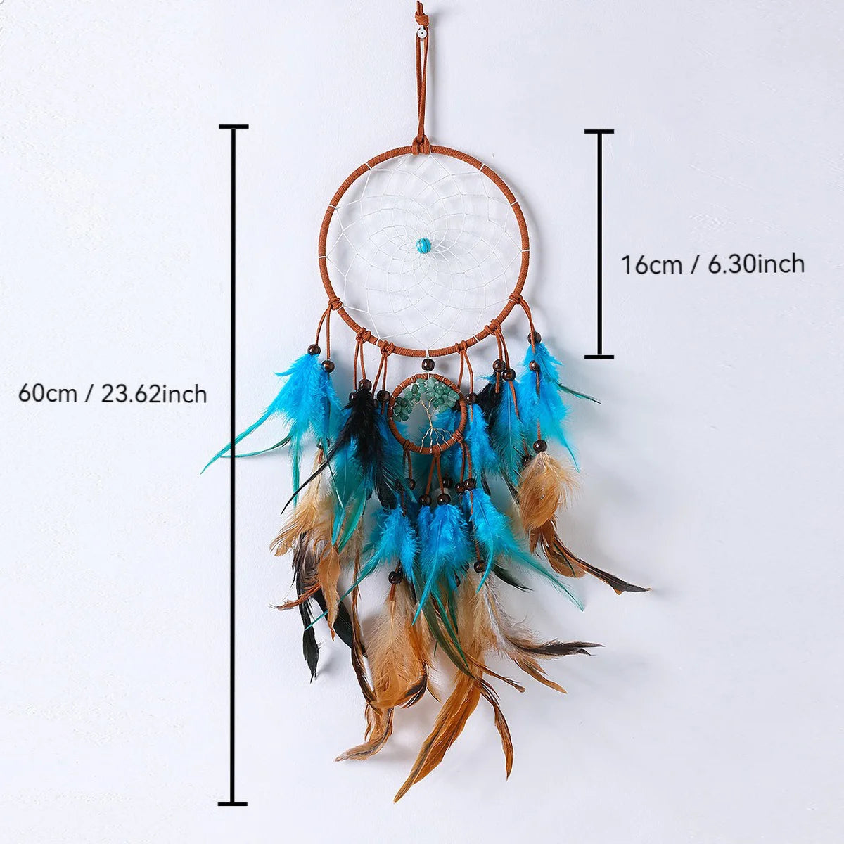 Handmade Feather Dream Catcher Wall Decor