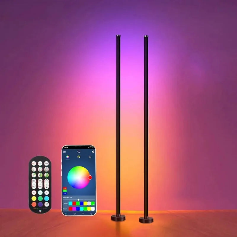 RGB LED Corner Floor Lamp
