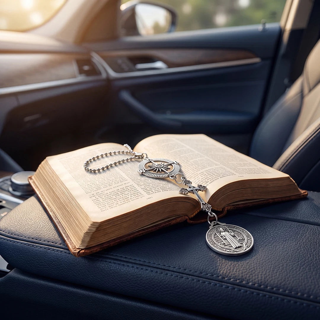 Christian Car Protection Cross Hanging Charm