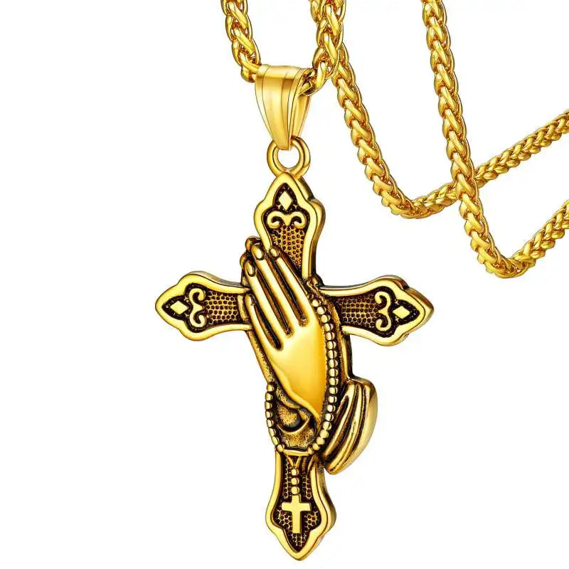 Christian Cross Prayer Necklace Jewelry