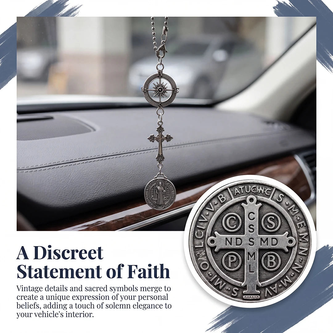 Christian Car Protection Cross Hanging Charm