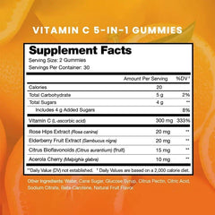 Vitamin C Gummies - Maximizes Absorption, Strengthens The Immune System, and Promotes Collagen Production, Antioxidant