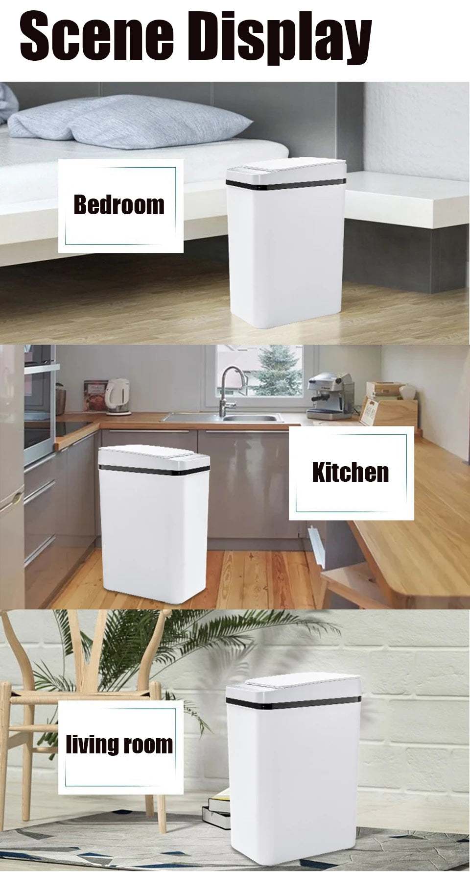 12L Touchless Motion Sensor Trash Can