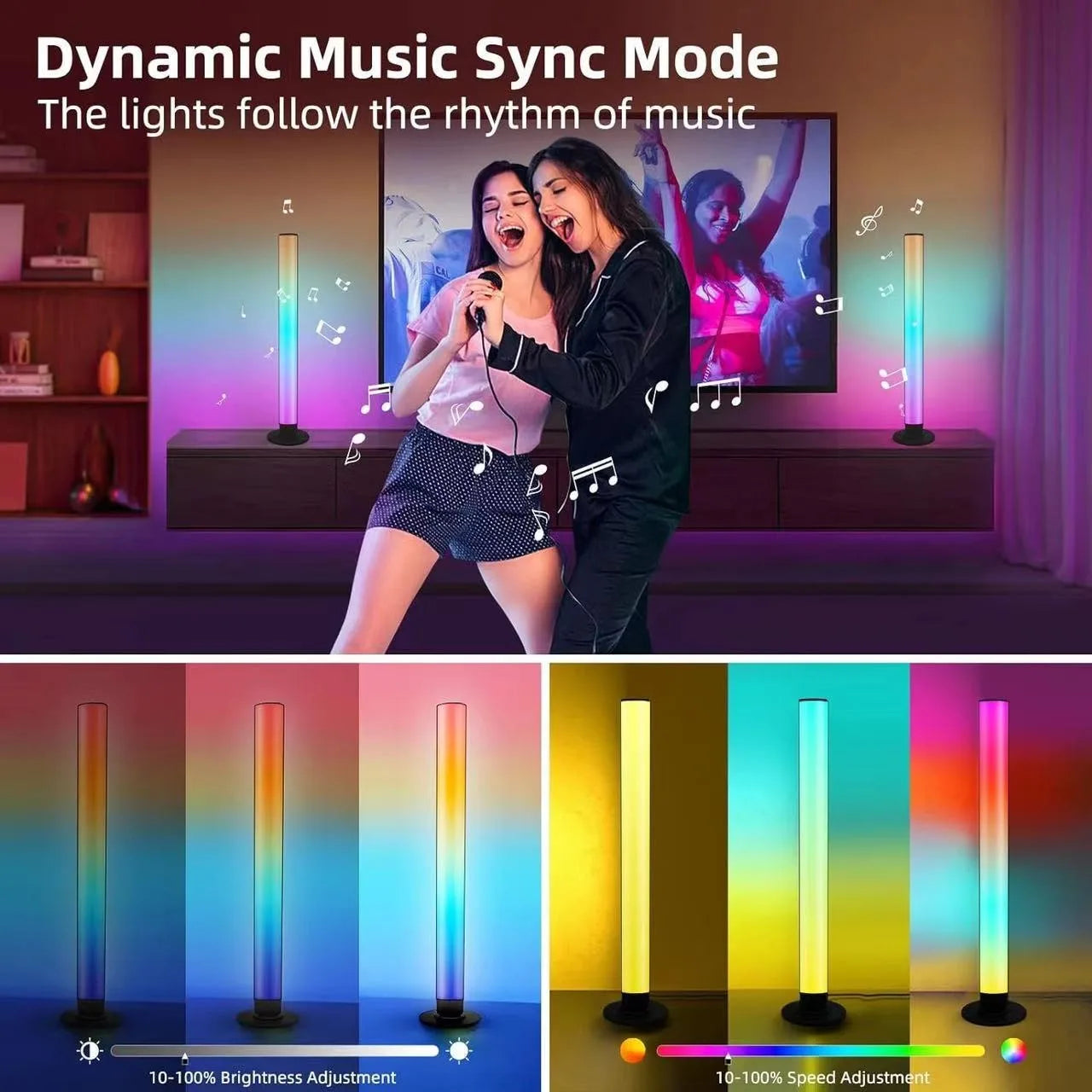 RGB LED Corner Floor Lamp