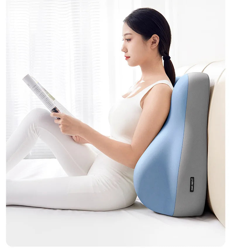 Lumbar Support Cushion Office Chair Pillow Backrest Cushion for Long Sitting Dorm Bed Back Pain Relief Breathable Mesh Fabric