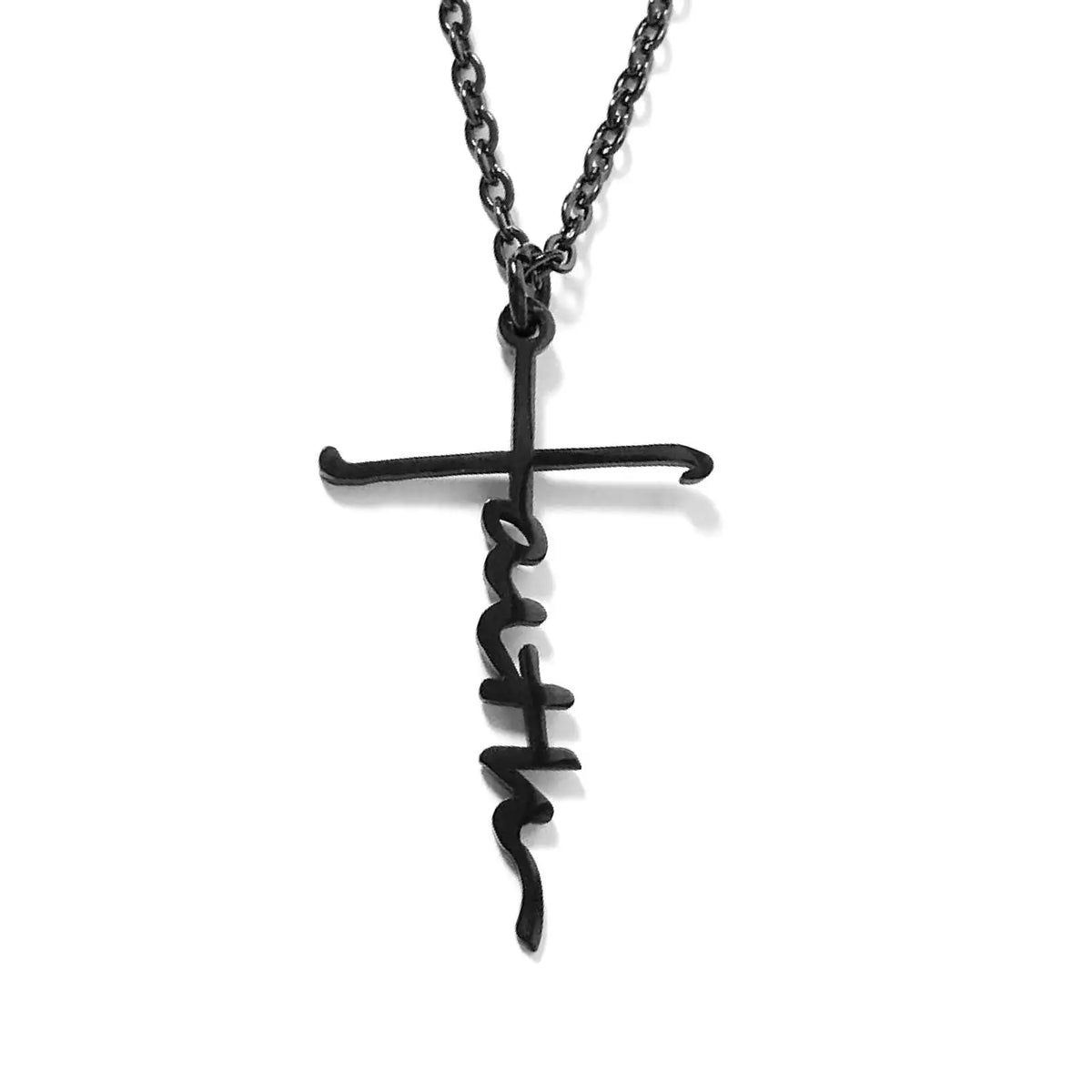 Faith Cross Pendant Necklace Unisex