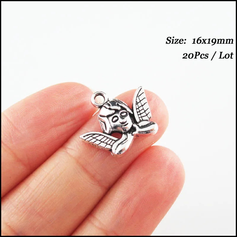 Praying Angel Wings Pendant Charms