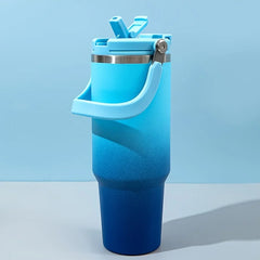 Large Capacity 304 Stainless Steel Vacuum Tumbler with Straw Handle Insulated Outdoor Car Cup for Travel Commuter