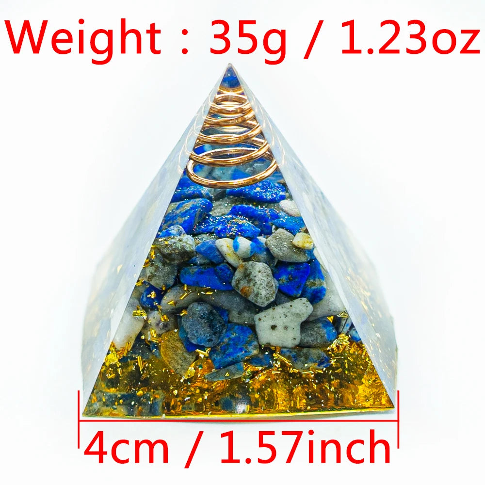 Crystal Energy Pyramid Chakra Decor
