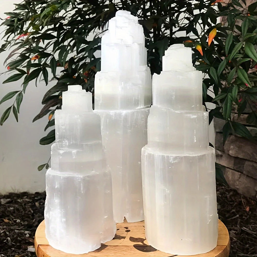 Selenite Crystal Tower Energy Decor