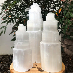 Selenite Crystal Tower Energy Decor