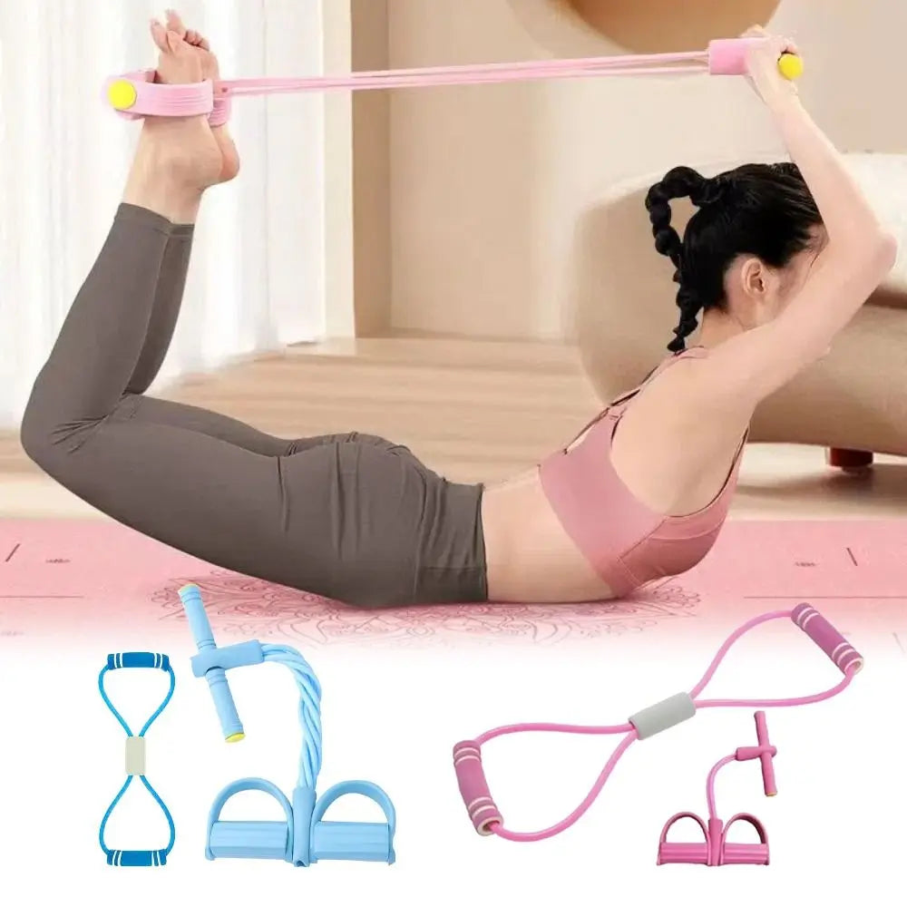 New 6-Tube Resistance Bands Set with Foam Sport At Home Yoga Elastic Band Shoulder Opening TPE Yoga Pedal Puller for Abdomen Arm