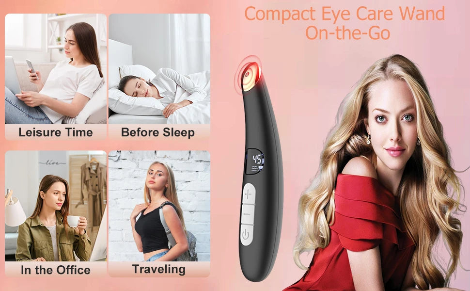 LED Eye Massager Wand for Dark Circles & Puffiness