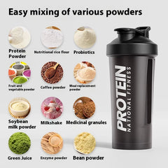 Gianxi Shaking Cup Fitness Sports Water Cup Protein Powder Shaking Cup Milk Shake Brewing Mixing Cup Male Female Cup