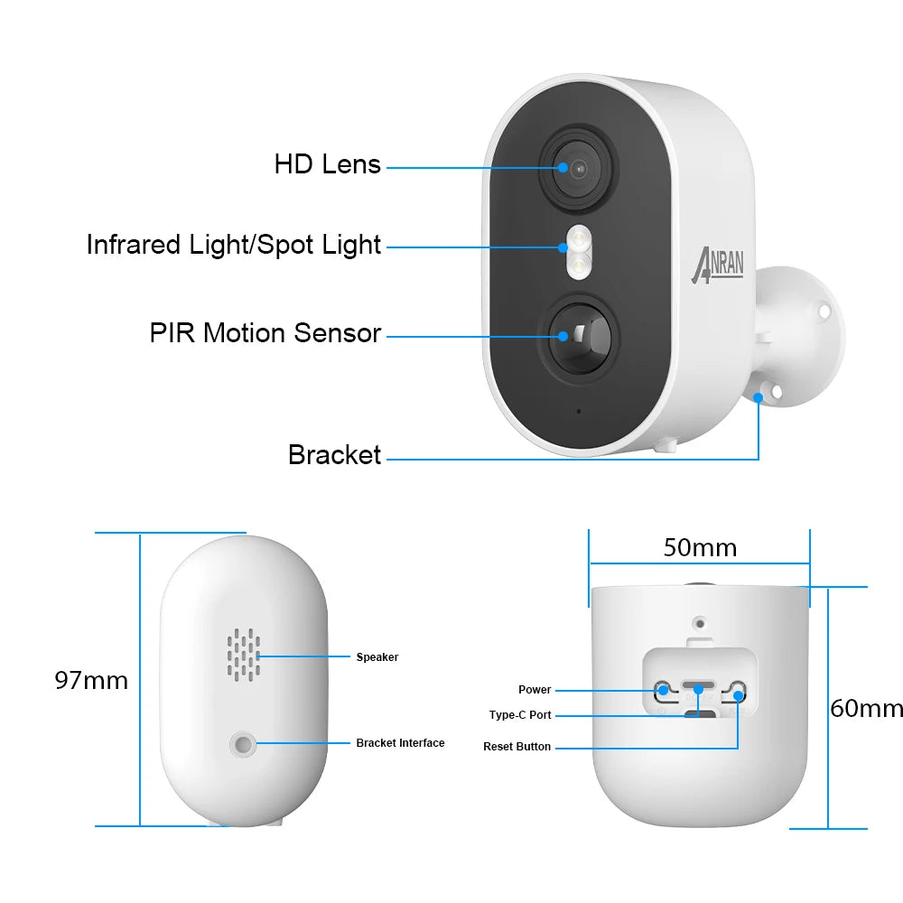 2K Wireless Rechargeable Security Camera