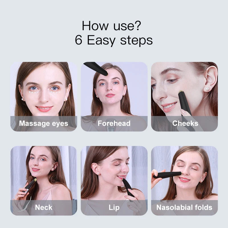 LED Eye Massager Wand for Dark Circles & Puffiness