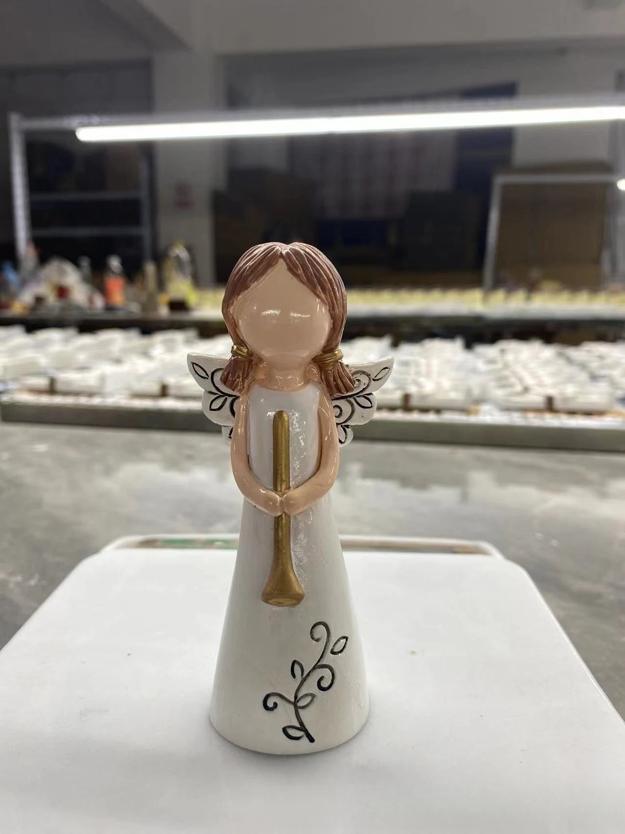 Resin Praying Angel Bible Statue