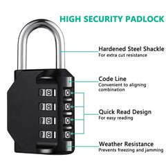 4 Digit Combination Padlock